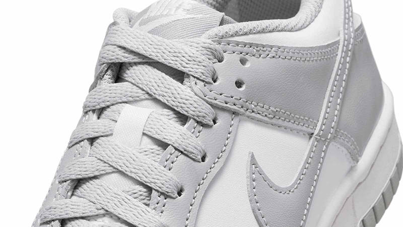 Nike Dunk Low GS White Light Smoke Grey FB9109-123 Detail