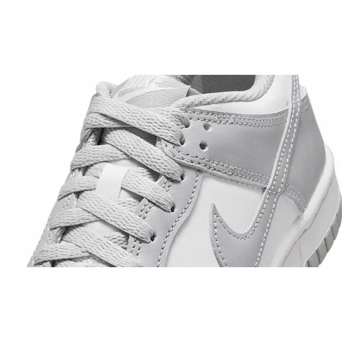 Nike Dunk Low GS White Light Smoke Grey FB9109-123 Detail