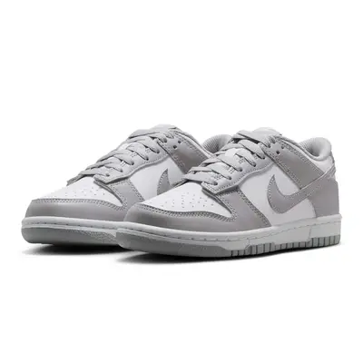 Nike Dunk Low GS White Light Smoke Grey FB9109-123 Side