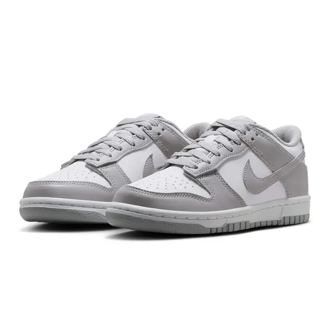 Nike Dunk Low GS White Light Smoke Grey FB9109-123 Side