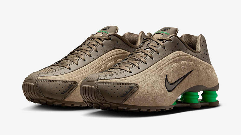 Nike Shox R4 Olive Khaki HQ7739-200 front