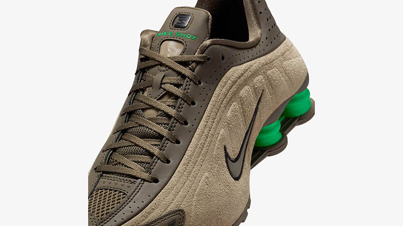 Nike Shox R4 Olive Khaki HQ7739-200 side