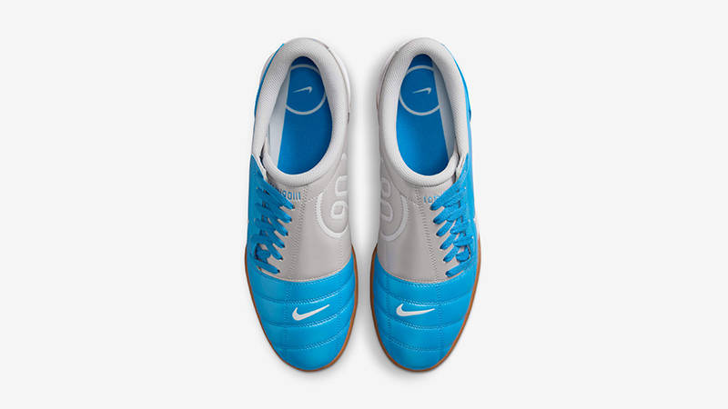 nike t90 blue and silver