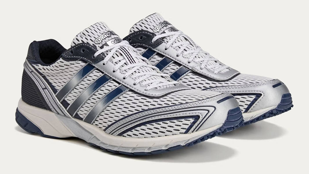 Sporty & Rich x adidas Adizero Adios 1 White Navy JP7544 Side