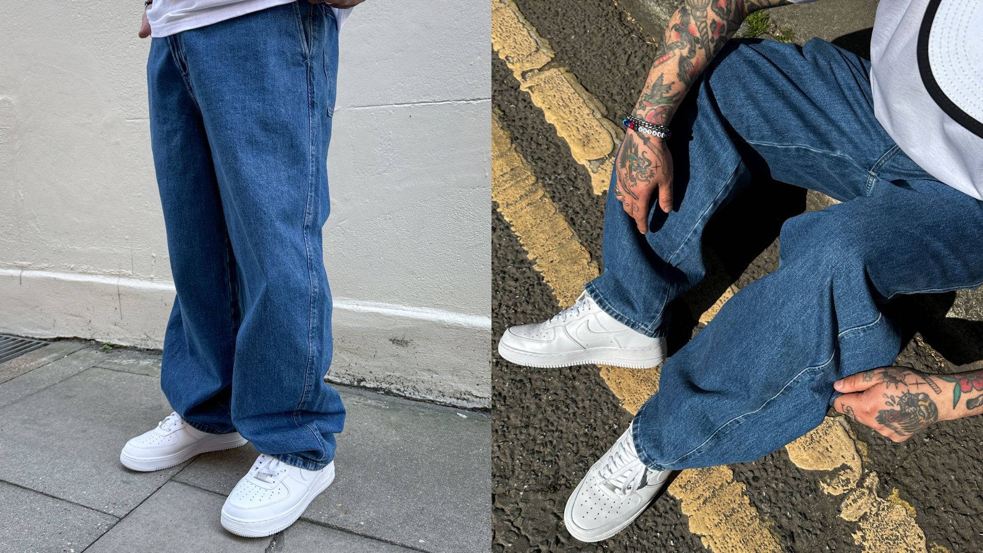 UNIQLO Wide Tapered Jeans - Blue
