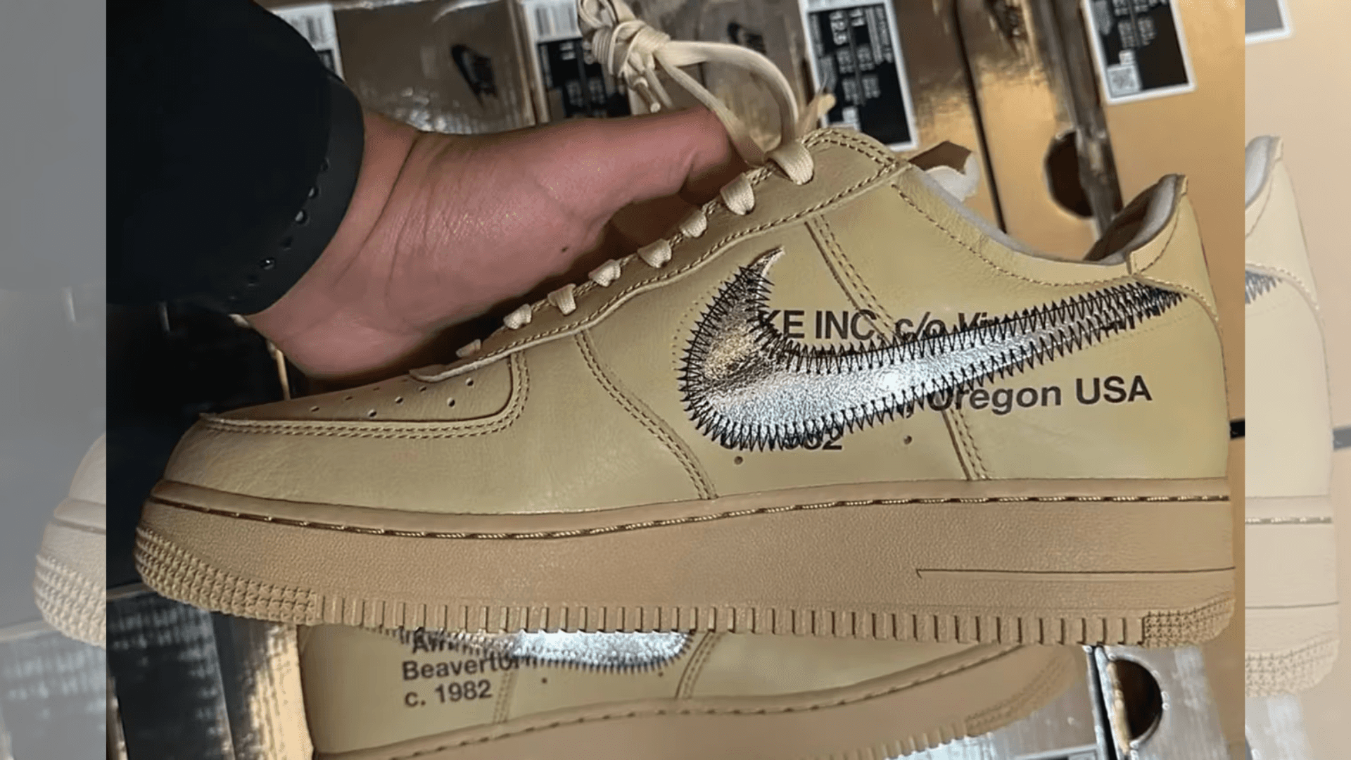Off-White x Nike Air Force 1 Low Sesame