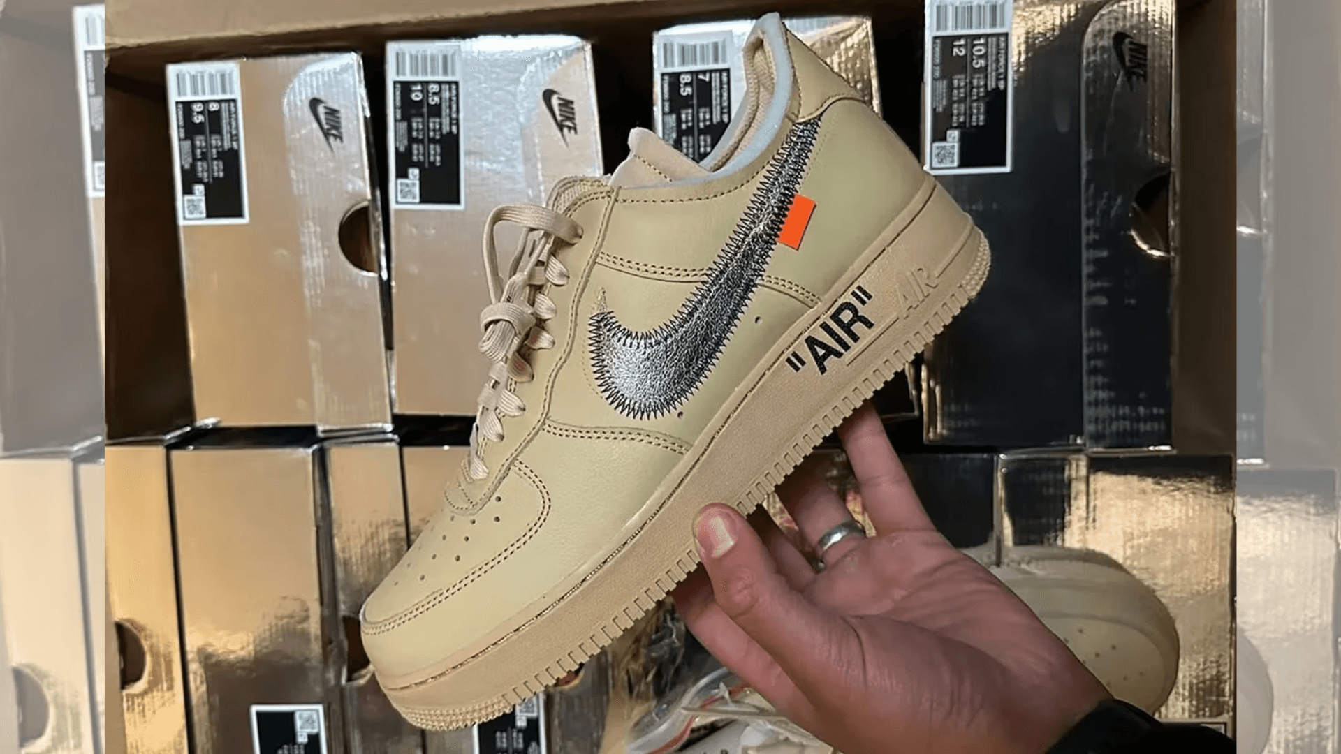 Off-White x Nike Air Force 1 Low Sesame