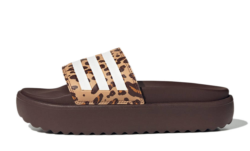 adidas Adilette Platform Slides Shadow Brown