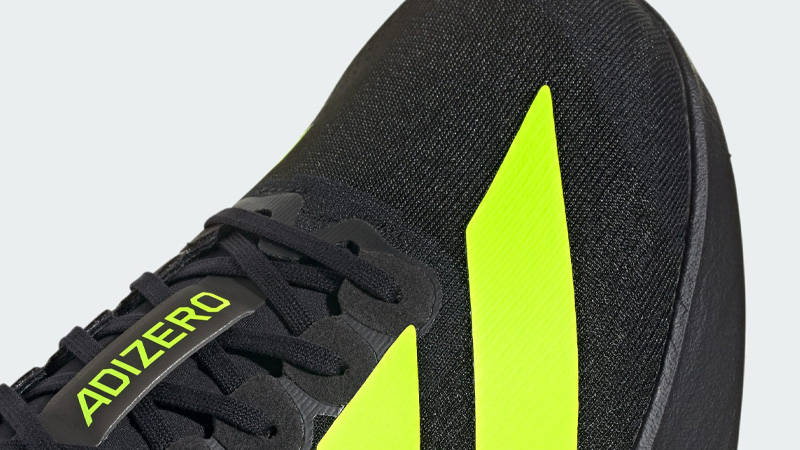 adidas Adizero Evo SL Black Lucid Lemon Closeup
