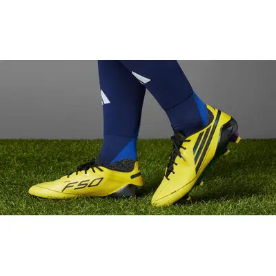 adidas F50 Elite 2010 FG Remake Pack Yellow Black On Foot