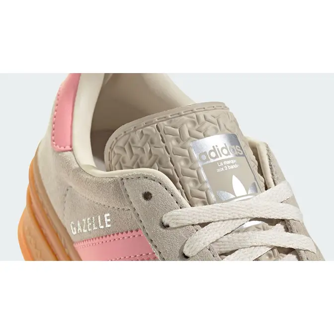 adidas Gazelle Bold GS Beige Semi Pink Spark JQ7409 Detail