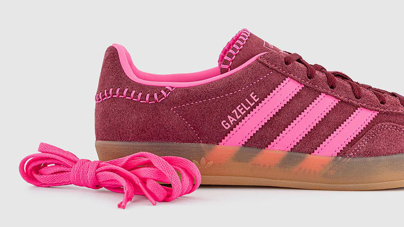 adidas Gazelle Indoor Lucid Pink Noble Maroon JS1404 Detail