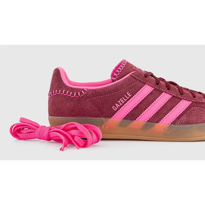 adidas Gazelle Indoor Lucid Pink Noble Maroon JS1404 Detail