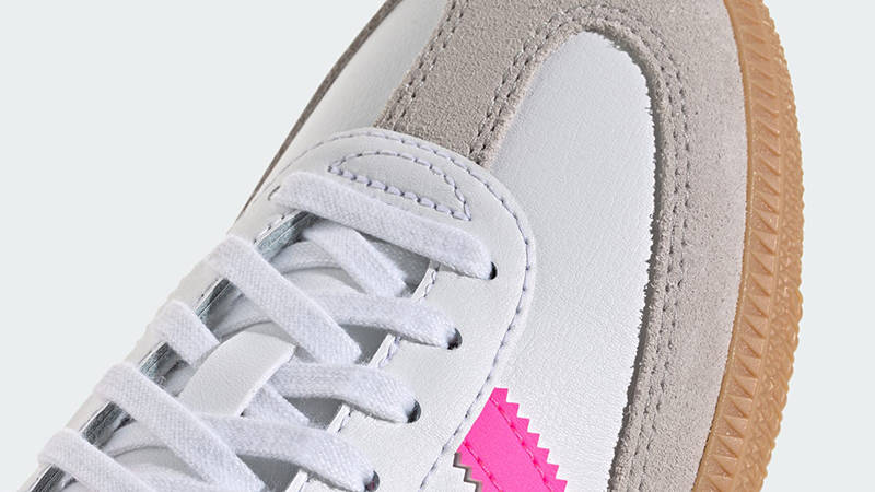 adidas Samba OG GS White Lucid Pink JQ2831 Detail 2