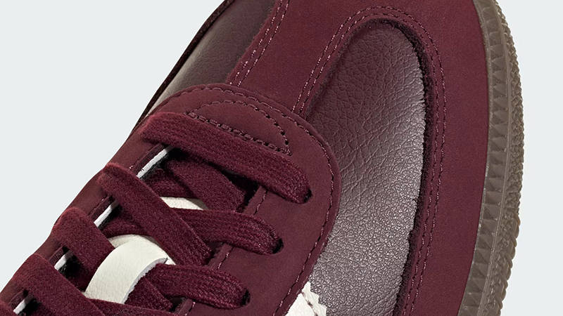 adidas Samba OG Maroon Off White JR8844 Detail