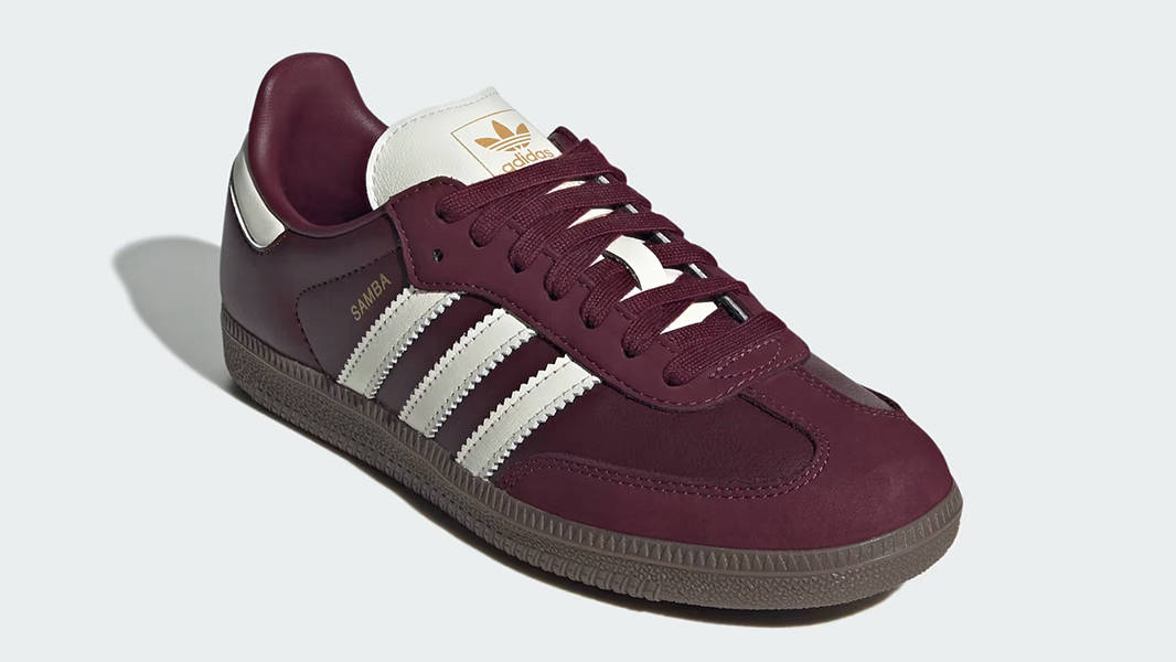 adidas Samba OG Maroon Off White JR8844 Side