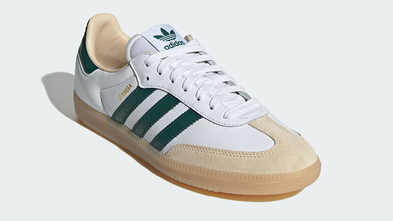 adidas Samba OG White Collegiate Green JS3831 front