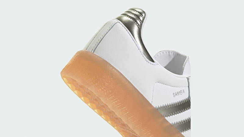 adidas Sambae White Silver Gum JS3943 heel