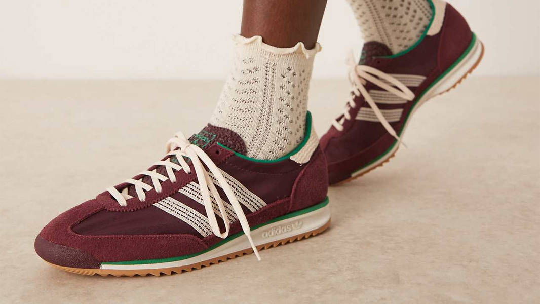 adidas SL 72 OG Burgundy ASOS Exclusive On Foot