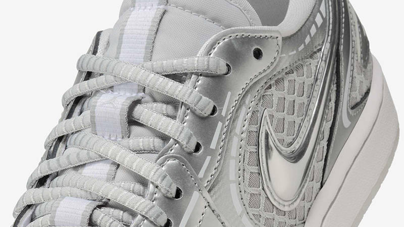 Air Jordan 1 Low Method Of Make Metallic Silver HQ2186-002 Detail