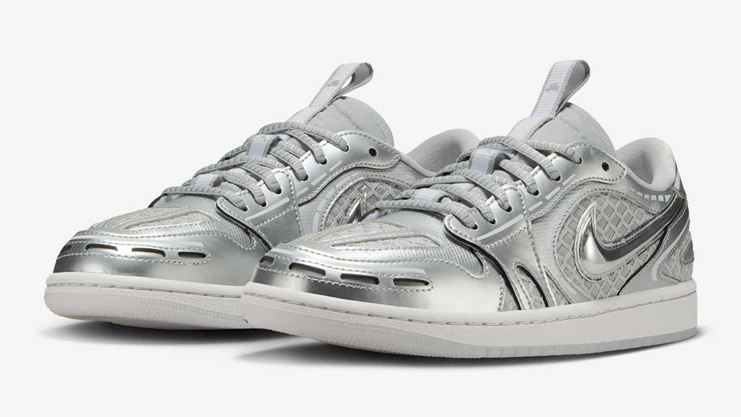 Air Jordan 1 Low Method Of Make Metallic Silver HQ2186-002 Side