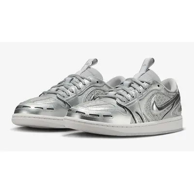 Air Jordan 1 Low Method Of Make Metallic Silver HQ2186-002 Side