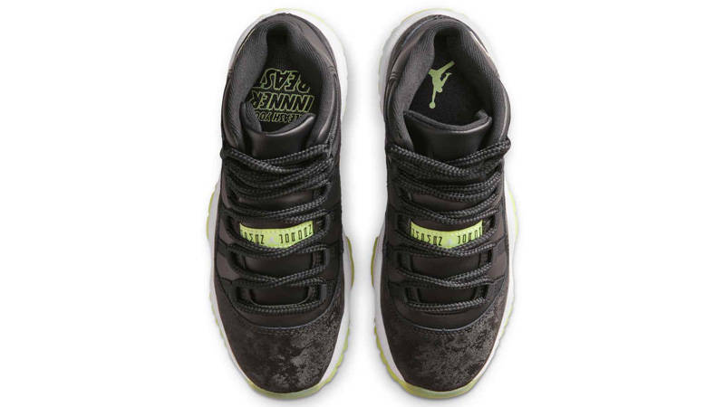Air Jordan 11 GS Black Barely Volt Middle