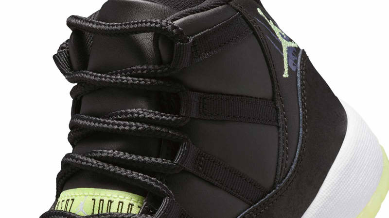 Air Jordan 11 GS Black Barely Volt Side