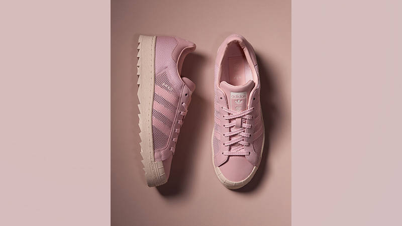 CLOT x adidas Superstar Breathe Pink JS0892 from top