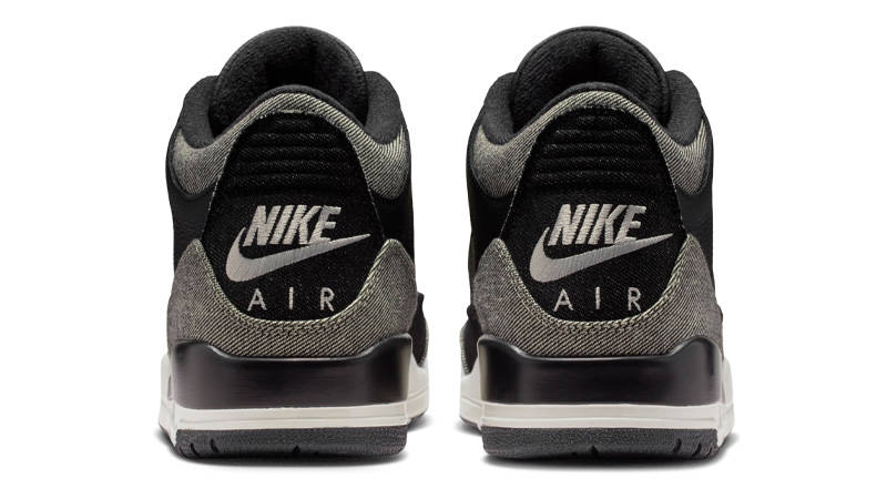 Levi Strauss & Co x Air Jordan 3 Retro Denim Black Back View