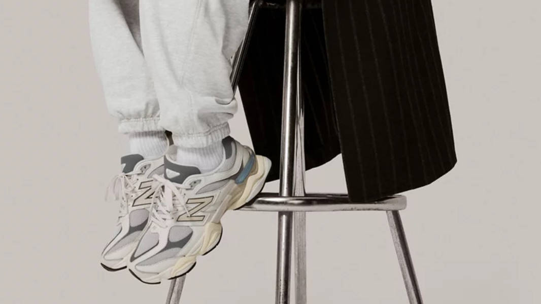 New Balance 9060 Sea Salt Castlerock U9060AGA on feet