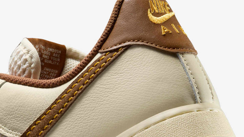 Nike Air Force 1 Low Coconut Milk Canyon Gold Closeup