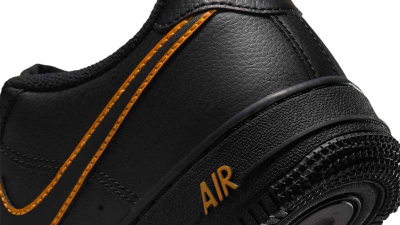 Nike Air Force 1 Low GS Black Sundial Closeup