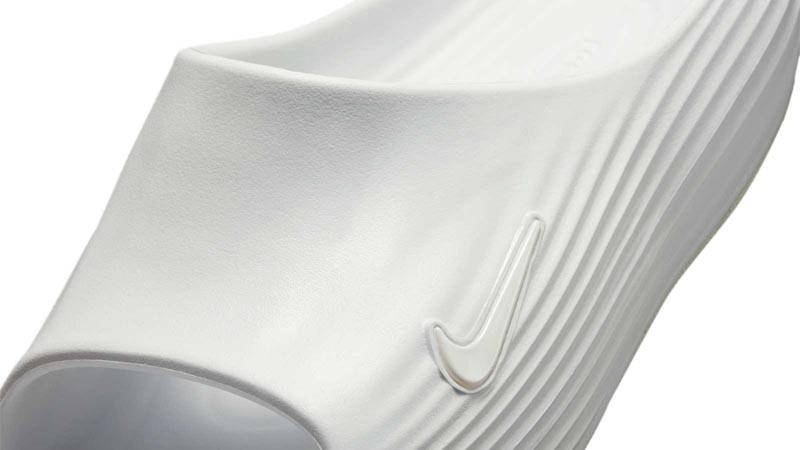 Nike ReactX Rejuven8 Slides Summit White Closeup