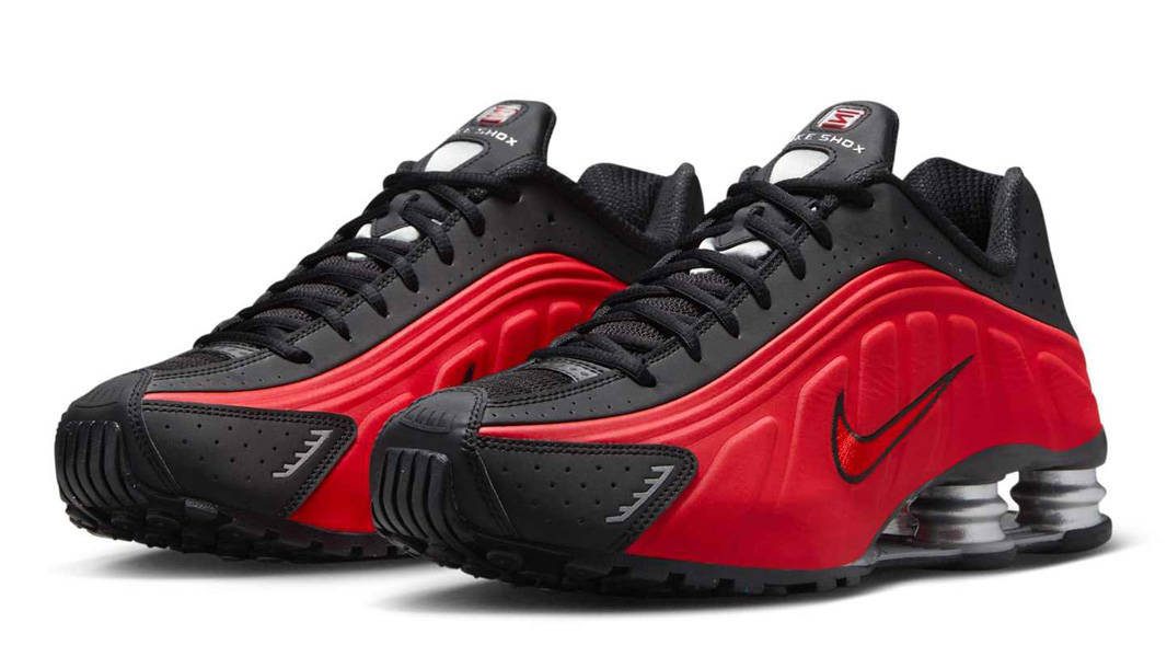 Nike Shox R4 University Red Black Front