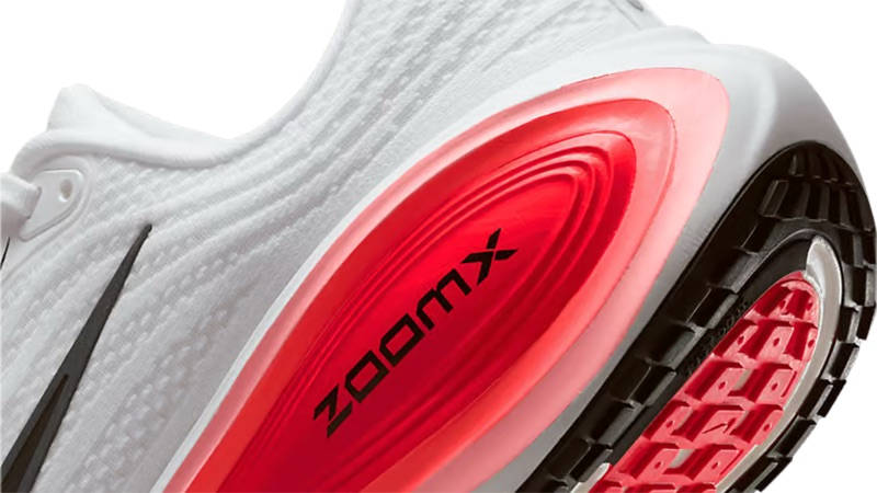 Nike Vomero Plus White Black Bright Crimson HV8150-100 Detail 2 Background Removed