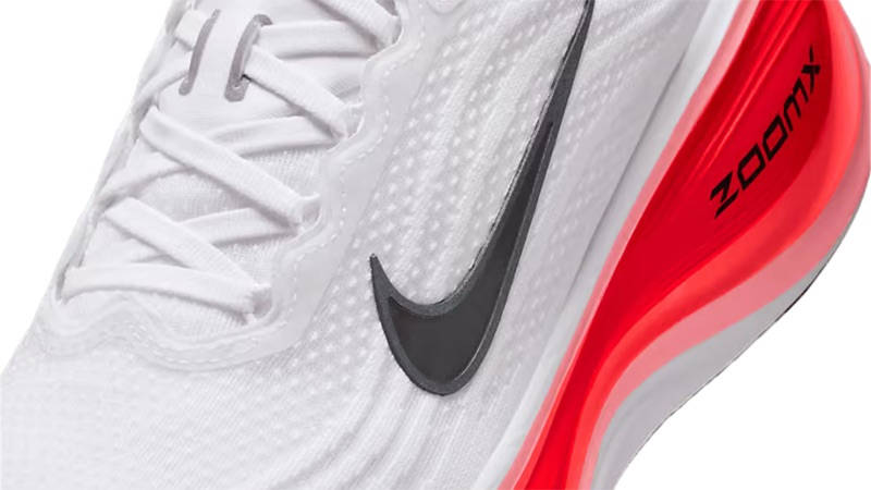 Nike Vomero Plus White Black Bright Crimson HV8150-100 Detail Background Removed