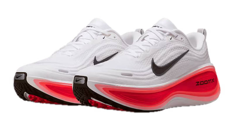 Nike Vomero Plus White Black Bright Crimson HV8150-100 Side Background Removed
