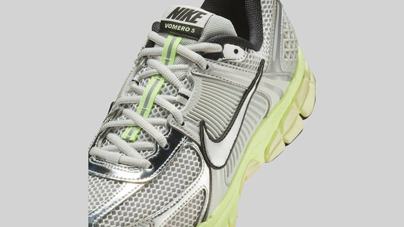 Nike Zoom Vomero 5 Silver Barley Volt IM3376-007 tongue