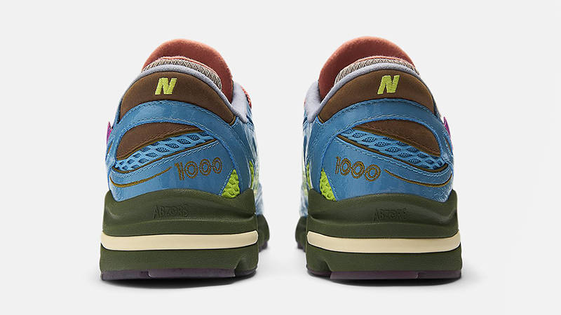 Salehe Bembury x New Balance 1000 Fog Be The Cloud back