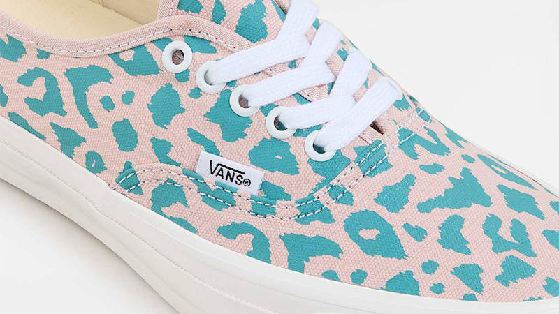 Vans Authentic 44 LX Cheetah Pool Blue Closeup