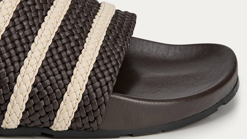 Wales Bonner x adidas Adilette Dark Brown JR0229 Detail 2