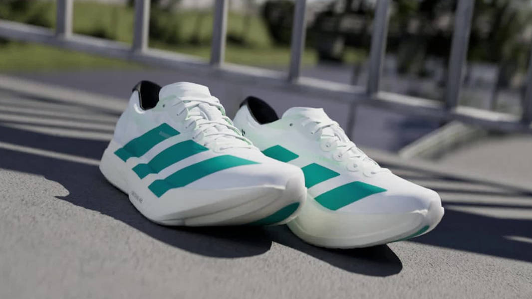 adidas Adizero Adios Pro 4 White Pure Teal JR1267 Front