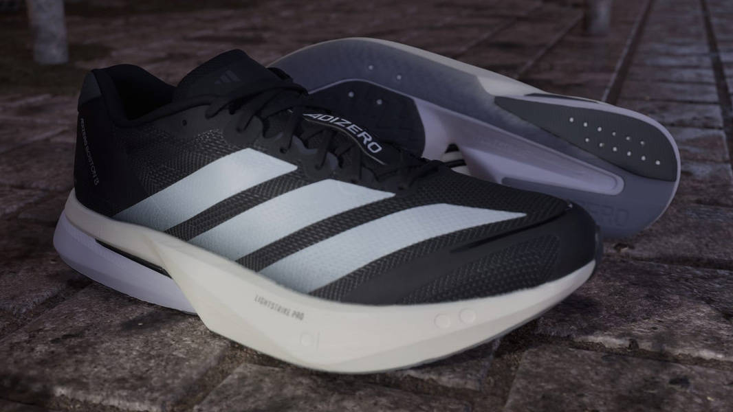 adidas Adizero Boston 13 Black White Front Side