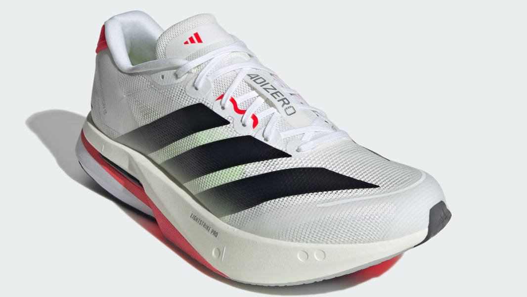 adidas Adizero Boston 13 Cloud White Black Red Front