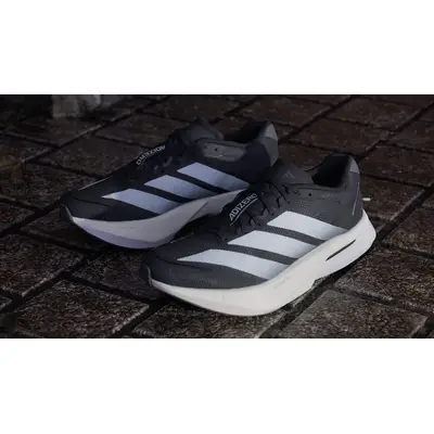 adidas Adizero Boston 13 Core Black Grey JS4958 Front