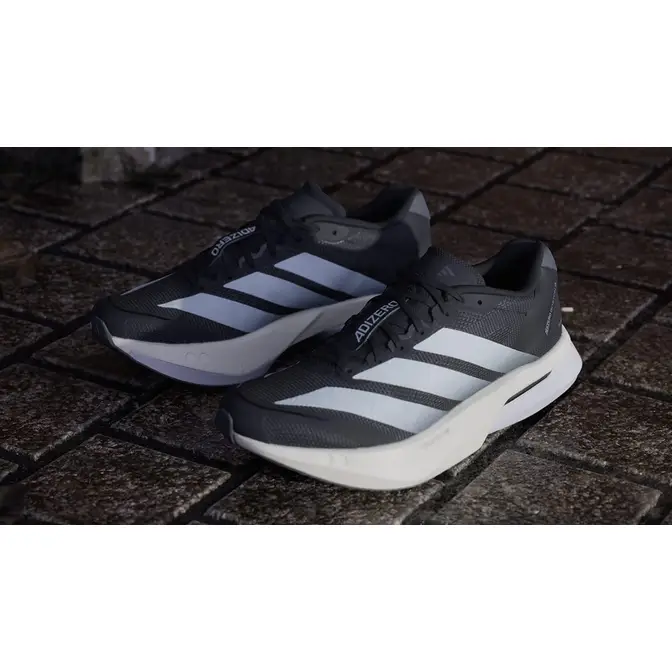 adidas Adizero Boston 13 Core Black Grey JS4958 Front