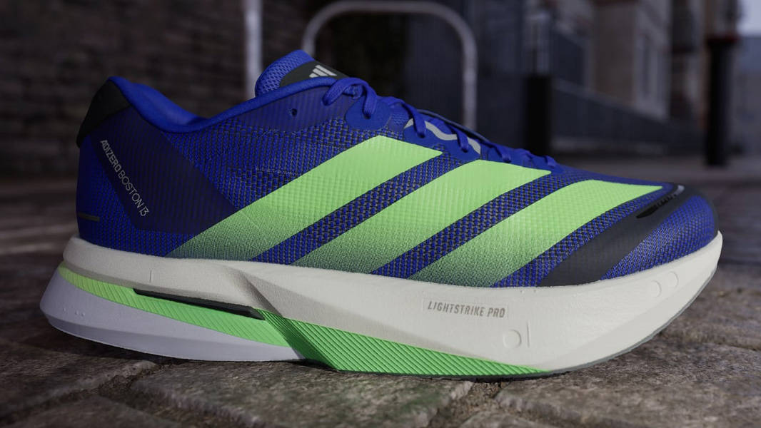 adidas Adizero Boston 13 Lucid Blue Lime Burst Lifestyle