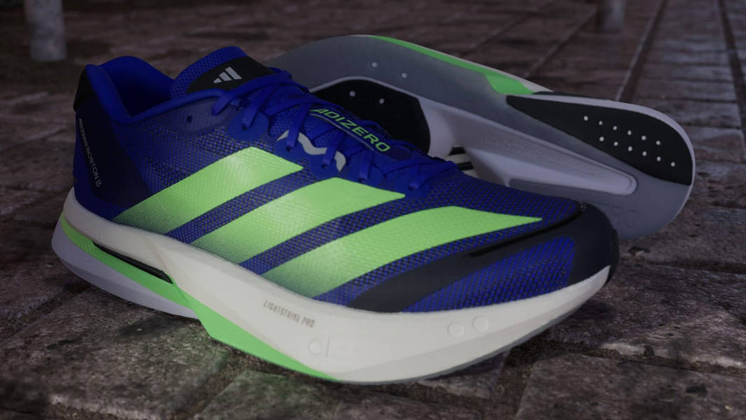 adidas Adizero Boston 13 Lucid Blue Lime Burst Side