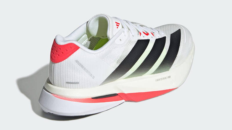 adidas Adizero Boston 13 White Black Red JS4934 Back